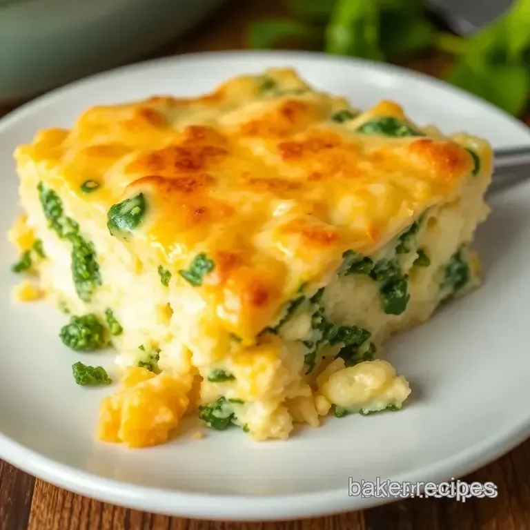 Savory Baked Cottage Cheese Casserole presentation