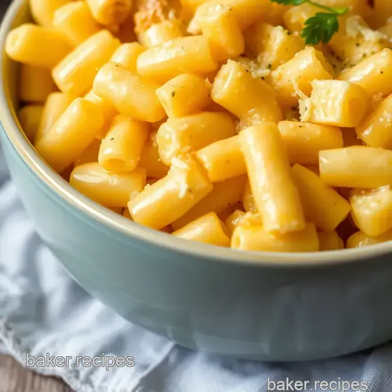 Old Fashioned Baked Macaroni and Cheese presentation