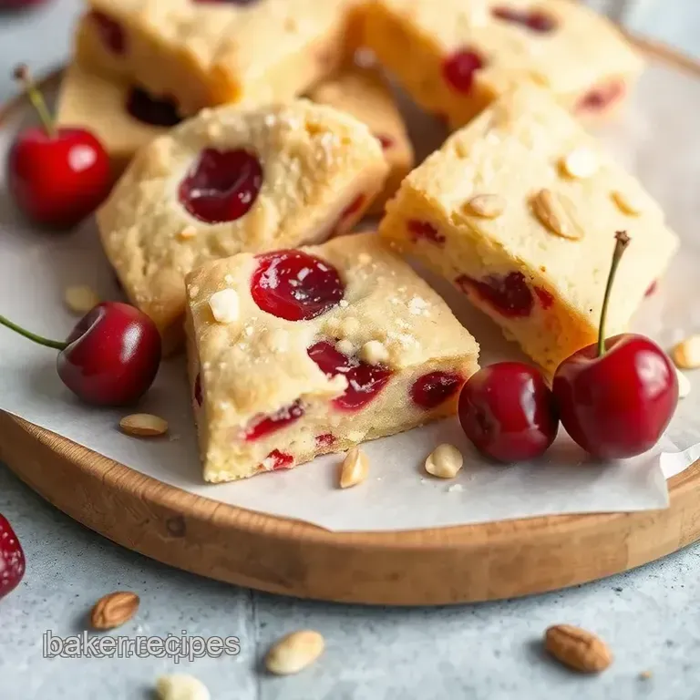 Cherry Almond Shortbread Cookies presentation