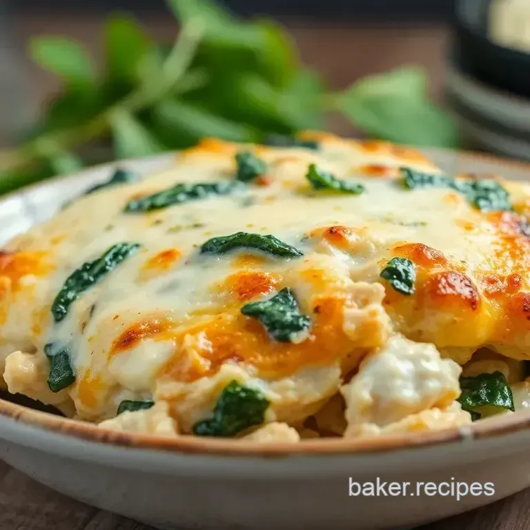 Easy Chicken Bake with Spinach & Cheese