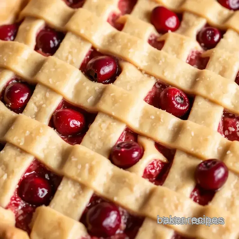 Festive Cranberry-Apple Holiday Pie presentation