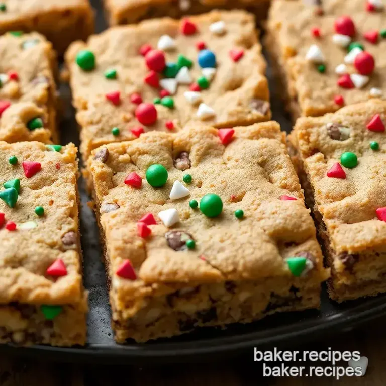 Christmas Sprinkle Cookie Bars presentation