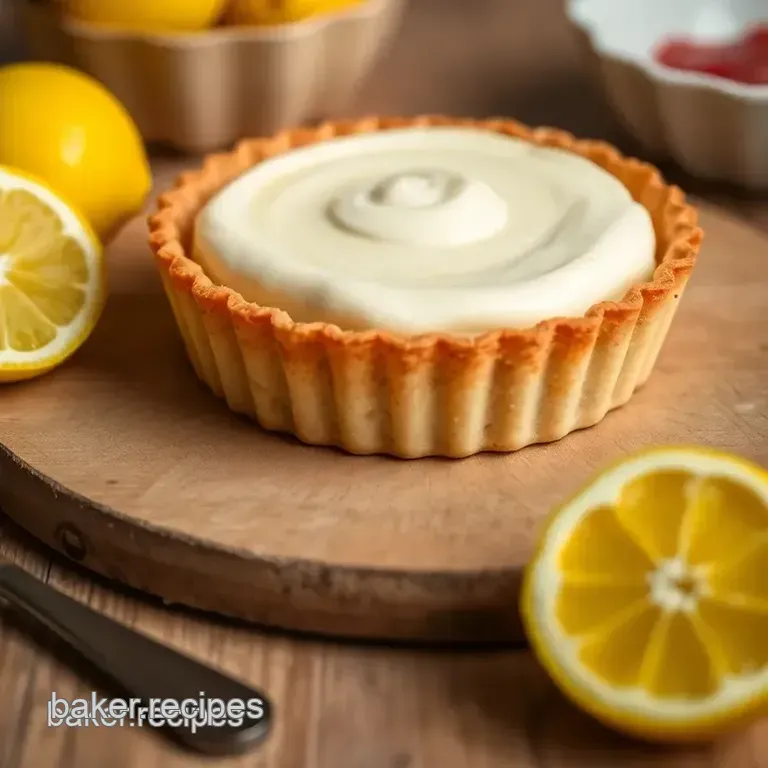 Bake Meyer Lemon Tart with Creamy Filling presentation