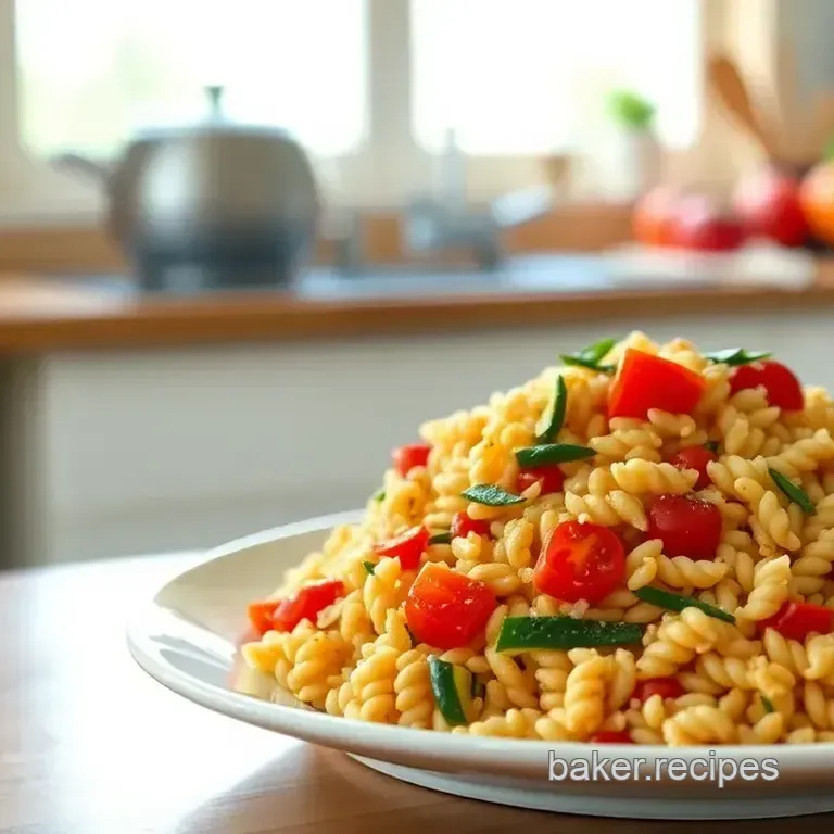 Orzo Dump and Bake Vegetarian Recipe