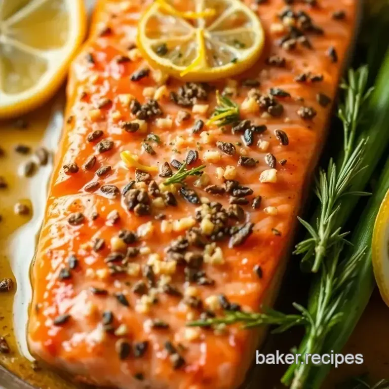 Perfectly Baked Salmon at 425°F presentation