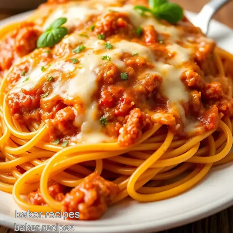 Baked Spaghetti presentation