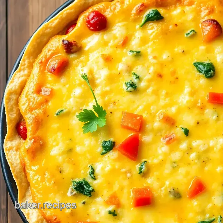Bake Tortilla Quiche: Cheesy & Simple Delight presentation