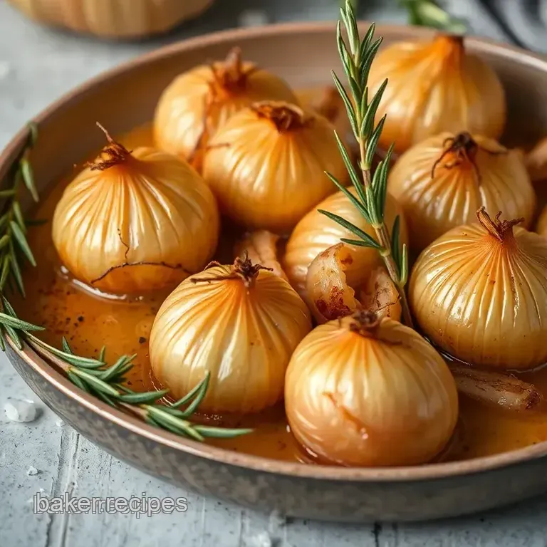Whole Roasted Onions with Rosemary presentation