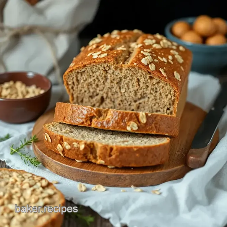Whole Wheat Honey Oatmeal Bread presentation