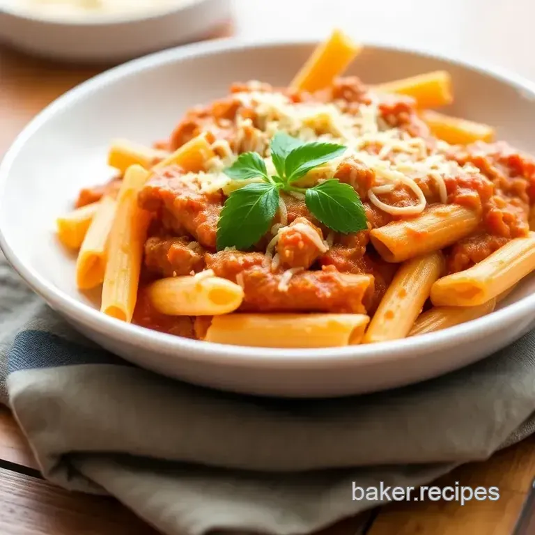 Olive Garden Baked Ziti Recipe presentation