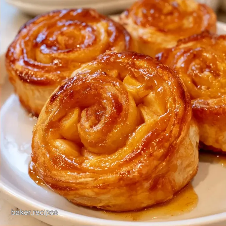 Baked Apple Roses with Puff Pastry