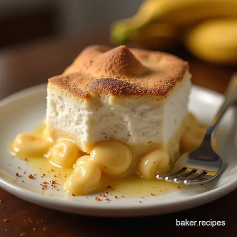 Classic Warm Banana Pudding with Toasted Meringue presentation