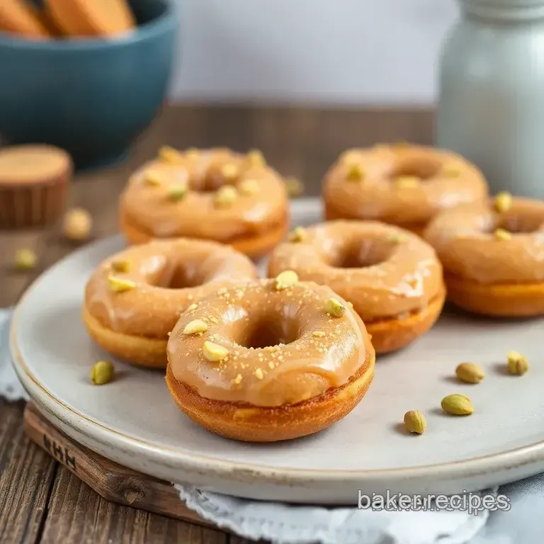 Bake Brown Butter Pistachio Doughnuts Delight presentation