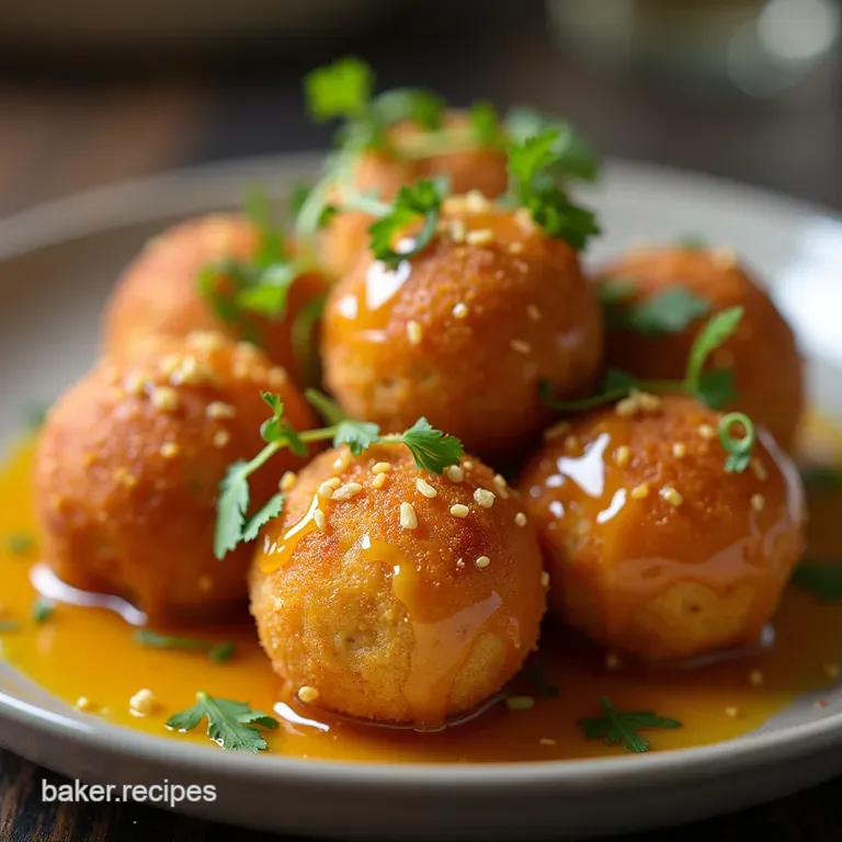 Cheesy Dreams Crispy Baked Goat Cheese Balls with Honey Drizzle