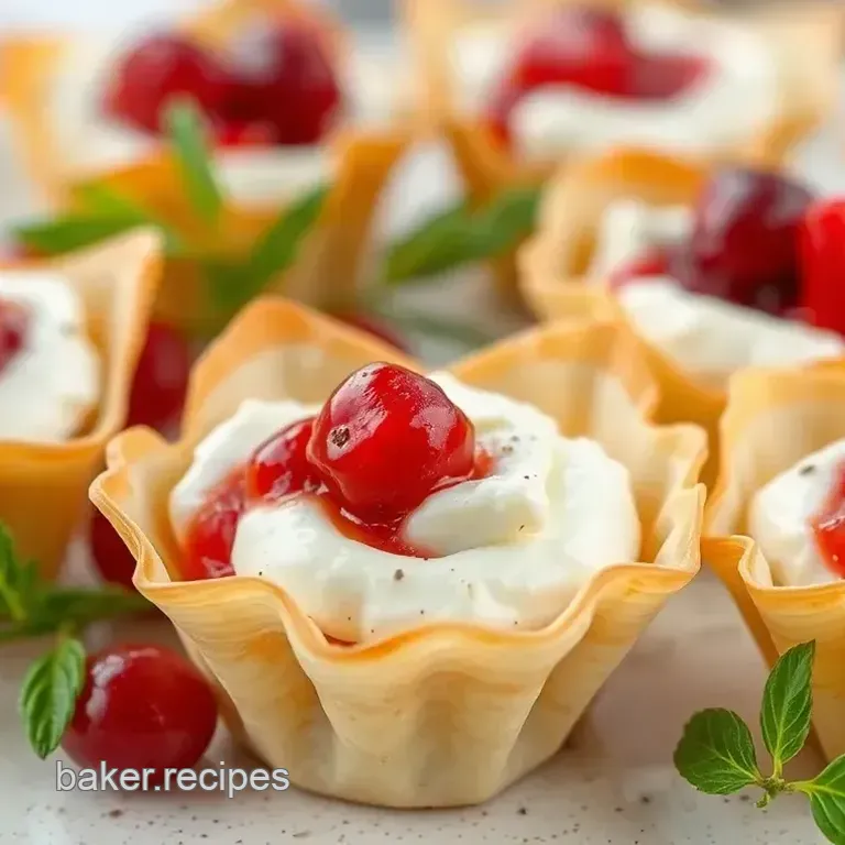 Phyllo Cups with Cranberry Goat Cheese Filling