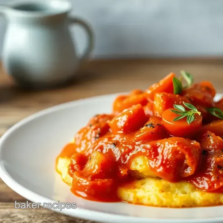 Baked Polenta with Juicy Burst Tomatoes