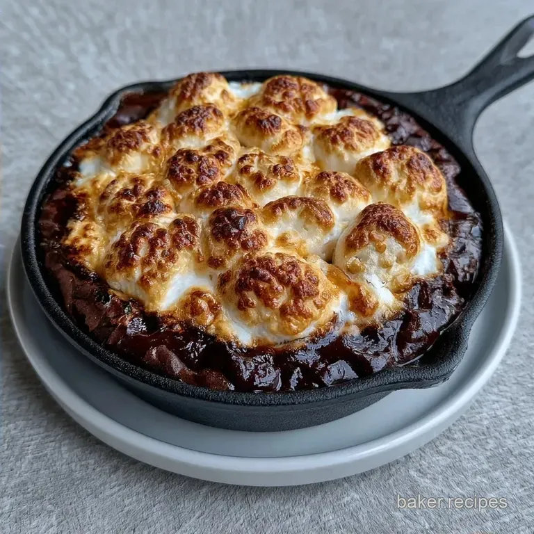 Baked Smores Dip: Rich Dark Chocolate
