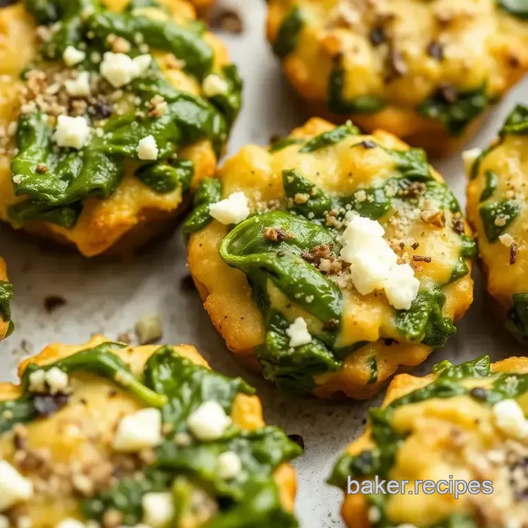 Cheesy Spinach and Feta Stuffed Pastry presentation
