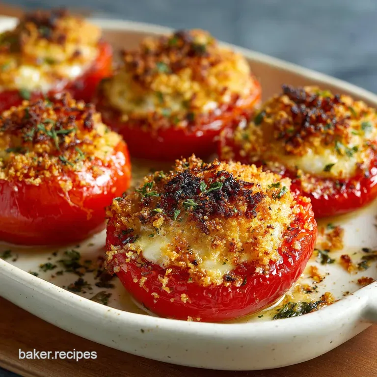 Day 146 Baked Stuffed Tomatoes: Golden and Creamy