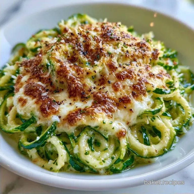 Baked Zucchini Noodles with Parmesan