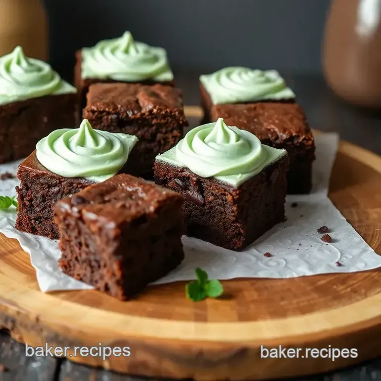 Classic Mint Chocolate Brownies presentation