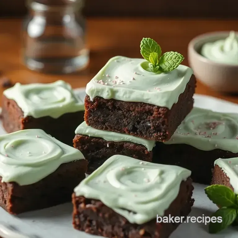 Baking Brownies with Mint Frosting Delight Classic Mint Chocolate Brownies