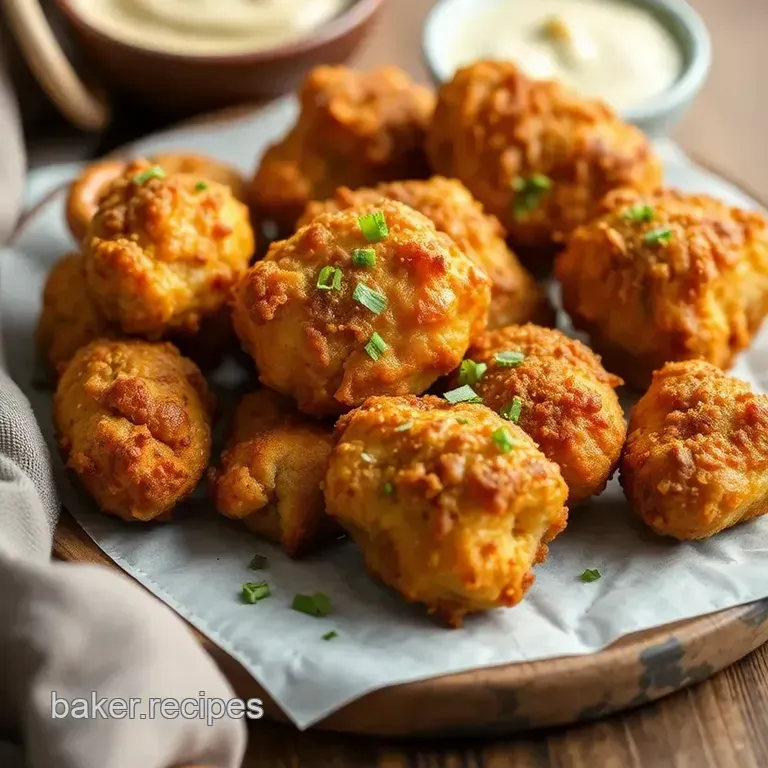 Pretzel Crusted Chicken Bites presentation