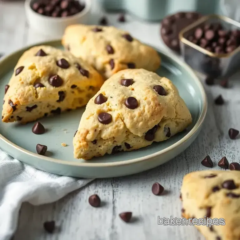 Delicious Chocolate Chip Scones presentation