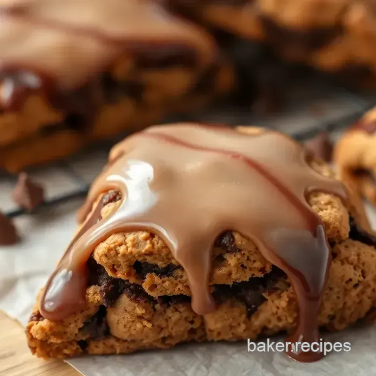 Baking Chocolate Scones with Decadent Glaze