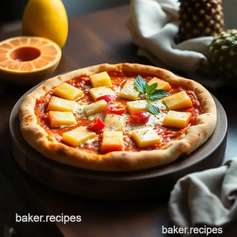 Hawaiian Pizza Recipe presentation