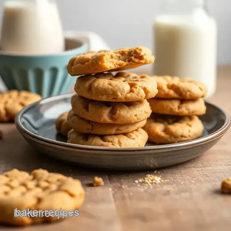 Crisp Peanut Butter Cookies presentation