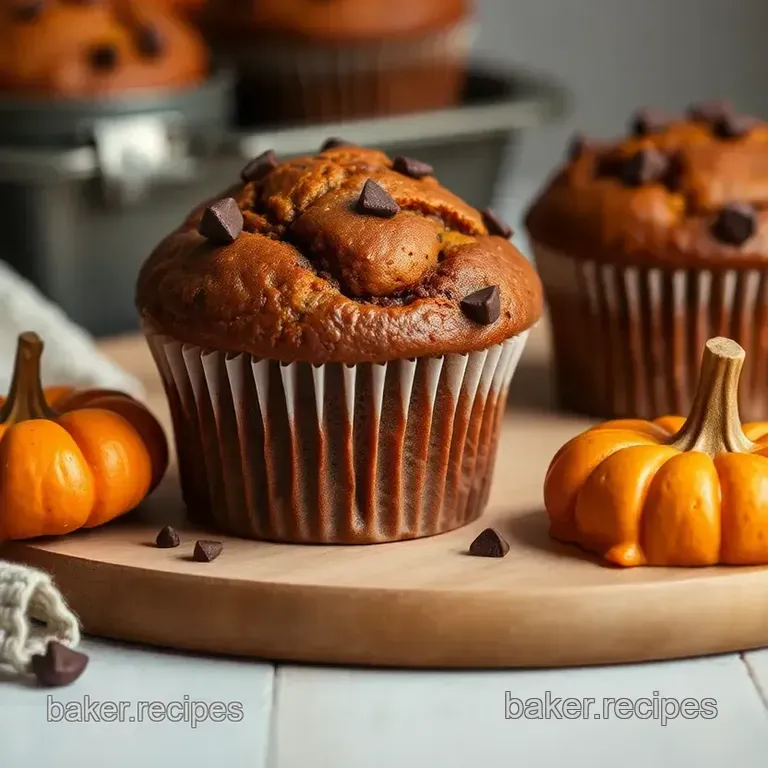 Chocolate Pumpkin Spice Muffins presentation
