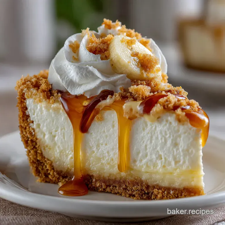 Banana Pudding Cheesecake Nobake Bliss presentation