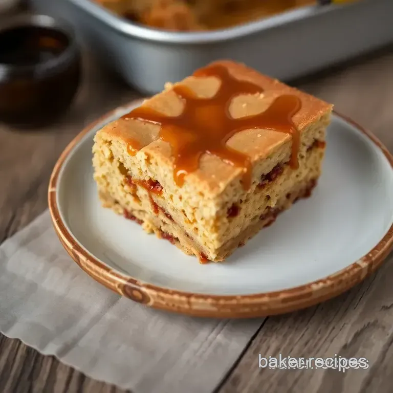 Banana Toffee Pudding Cake presentation