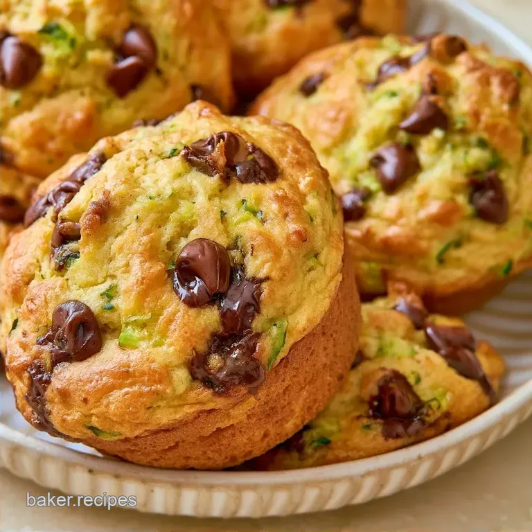 Healthy Banana Chocolate Chip Zucchini Muffins