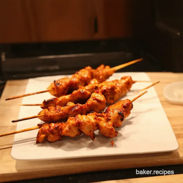 Bangin Chicken Satay Skewers presentation