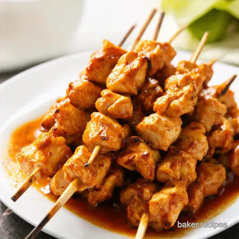 Bangkok Bites Easy Thai Chicken Satay Skewers presentation