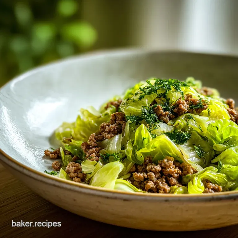 Beef Mince and Cabbage Recipe with Garlic