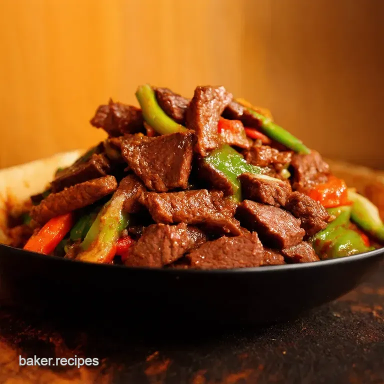 Beef Stirfry with a Kick presentation
