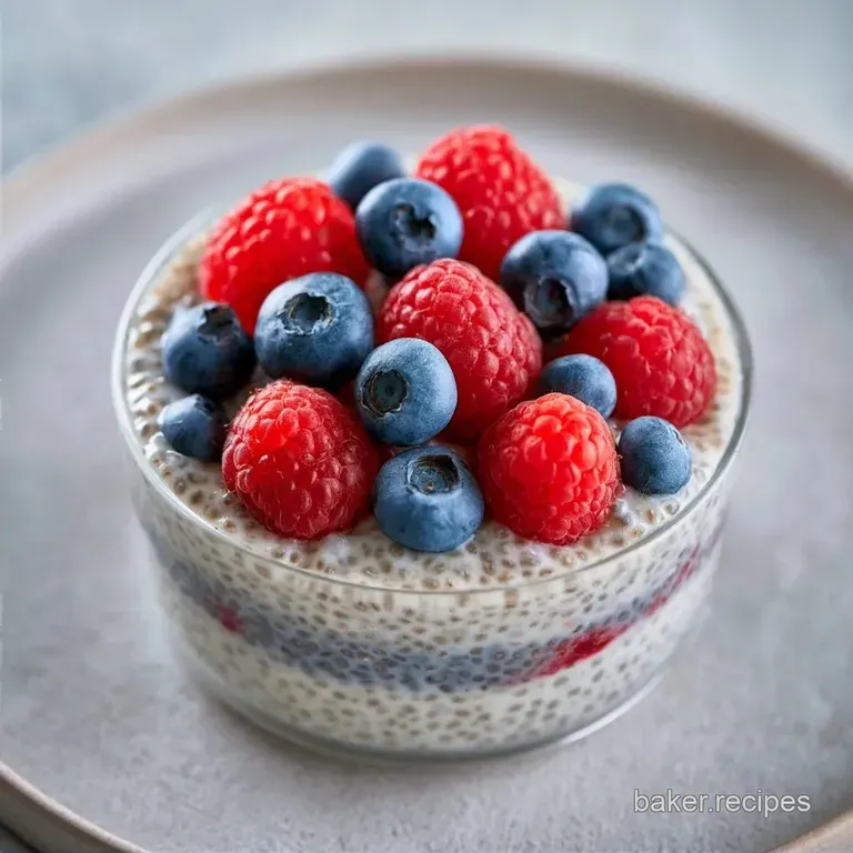 Berry Chia Parfait with Fresh Raspberries