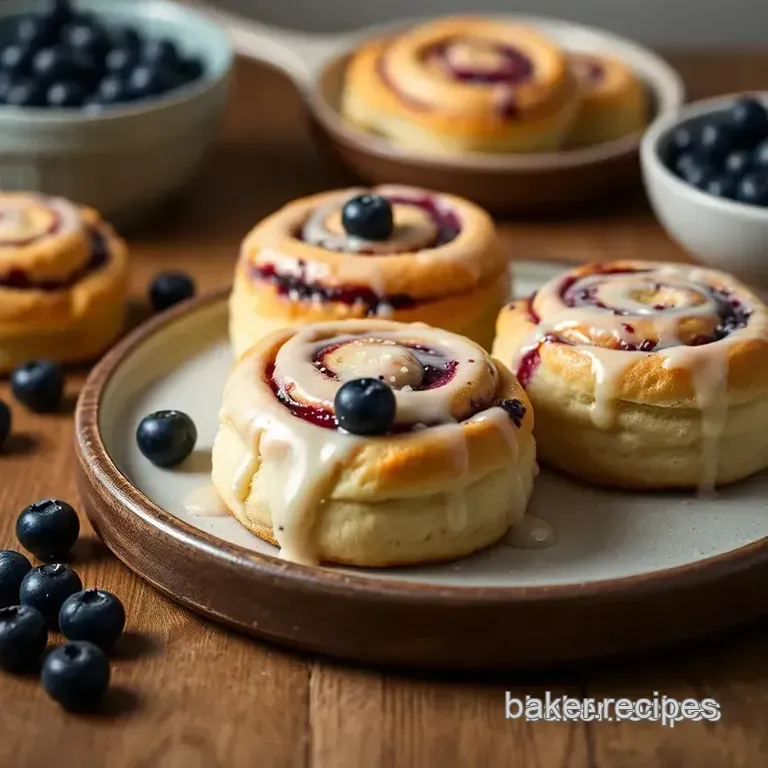 Bake Blueberry Sweet Rolls with Zesty Glaze presentation