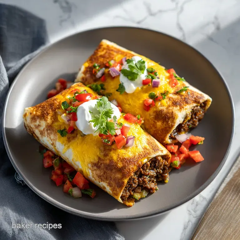 Breakfast burrito cut in half on a plate, showcasing layers of egg, sausage, potatoes, and colorful peppers.