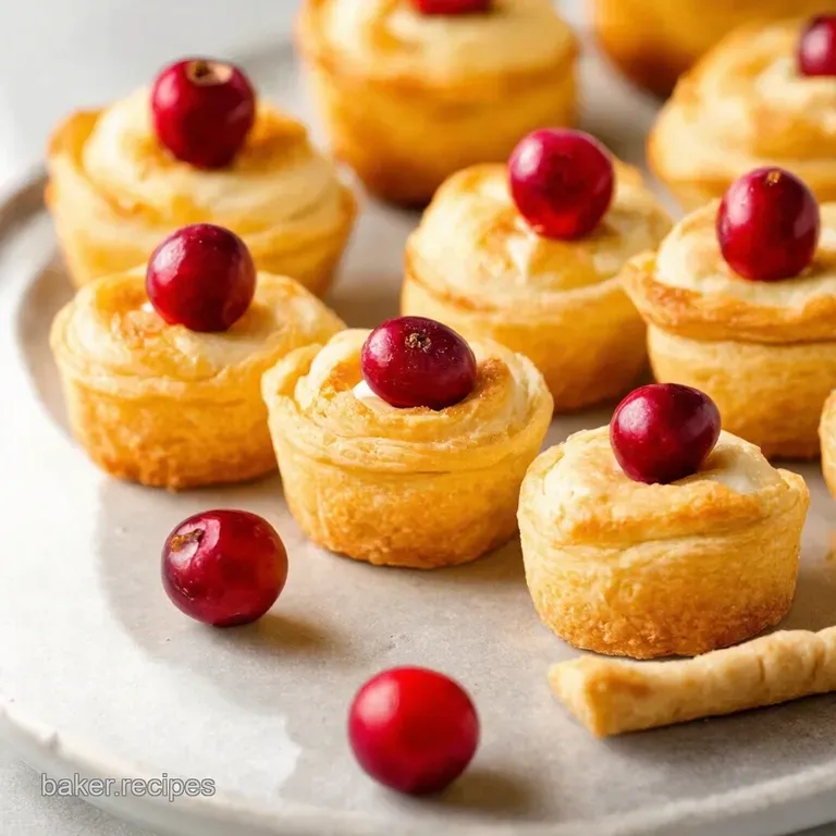 Brie Cranberry Puff Pastry Bites