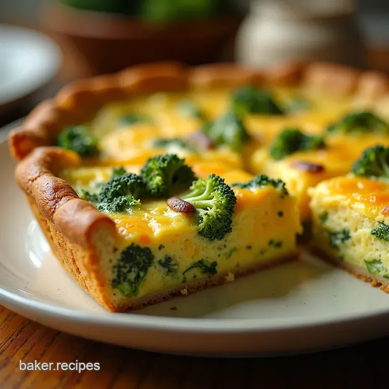 Broccoli Cheddar Quiche Squares presentation