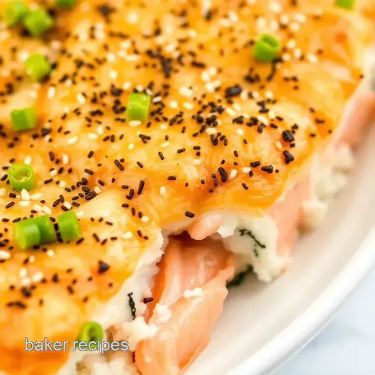 Delicious Salmon Sushi Bake Recipe presentation