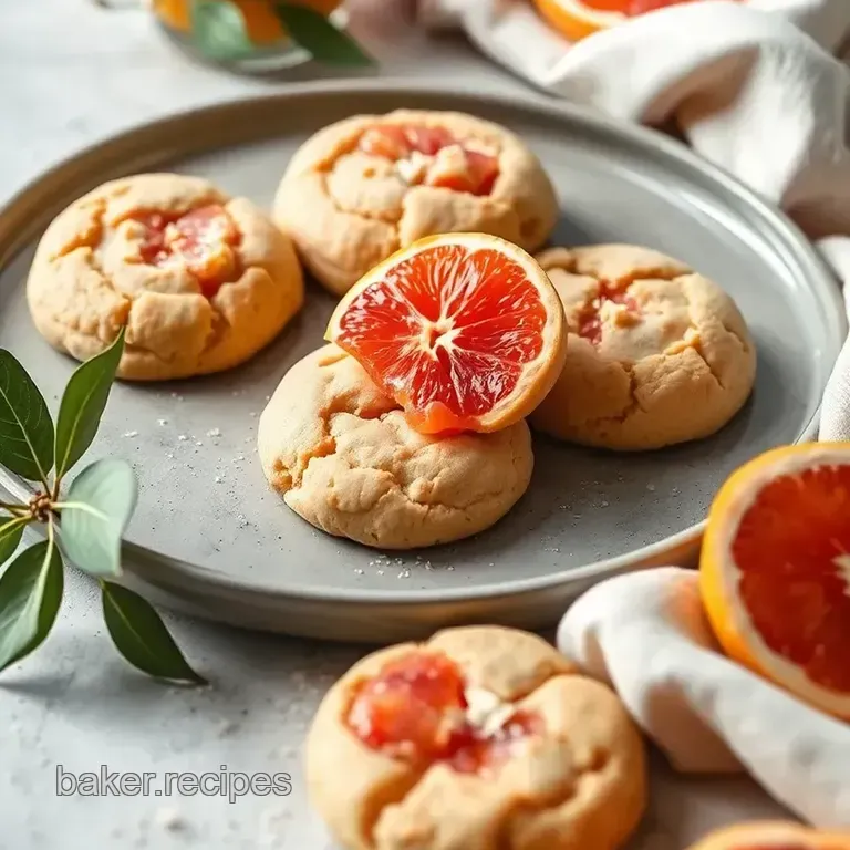Brown Butter Grapefruit White Chocolate Cookies presentation