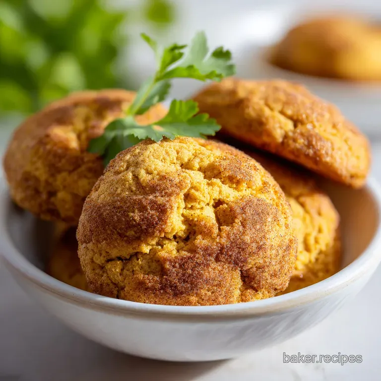 Stack of soft pumpkin cookies artfully arranged on a rustic wooden board, garnished with cinnamon.