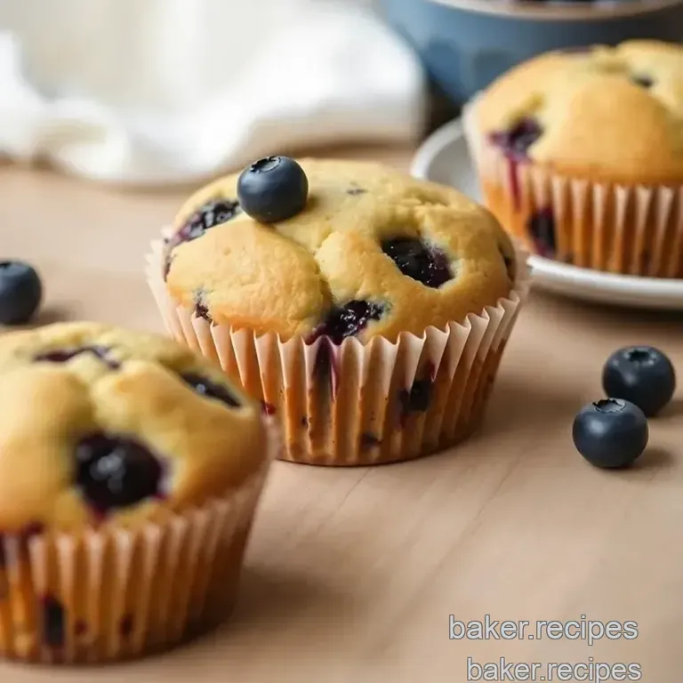 Delicious Blueberry Muffins with Browned Butter presentation