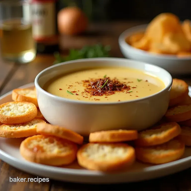 Bubbly Bistro Bliss Smoked Gouda Caramelized Onion Dip presentation