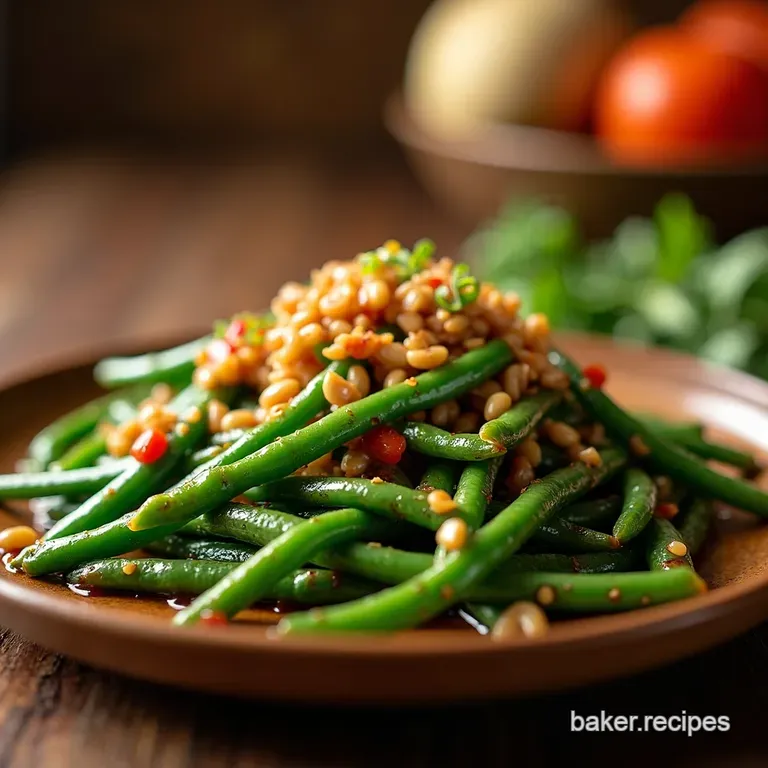 The Legend of the Buffet Betterthantakeout Crispy Garlic Green Beans presentation